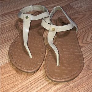 Tan strappy sandals